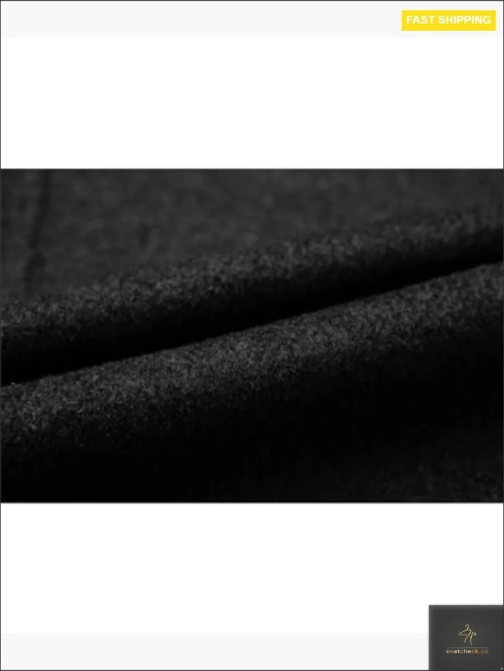Men's Wool Blend Pea Coat Notch Lapel Single Breasted Long Overcoat Winter